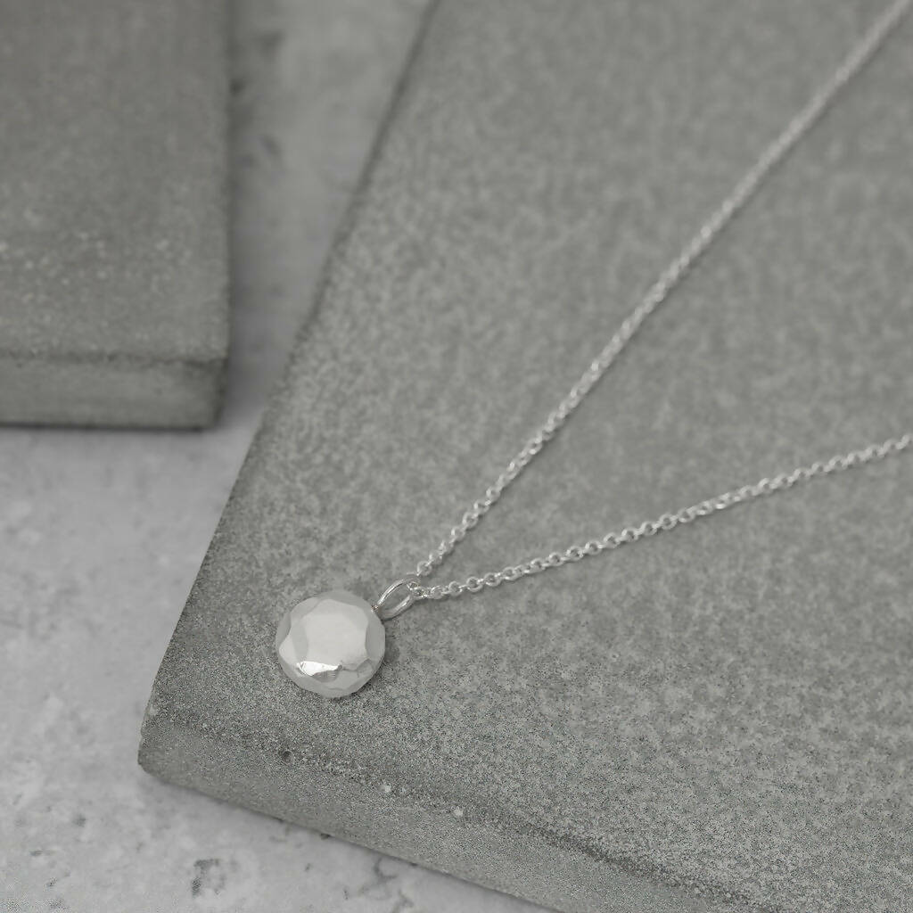 Recycled Silver Pebble Pendant