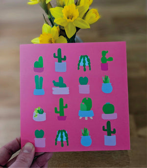 Pink Cacti Greeting Card