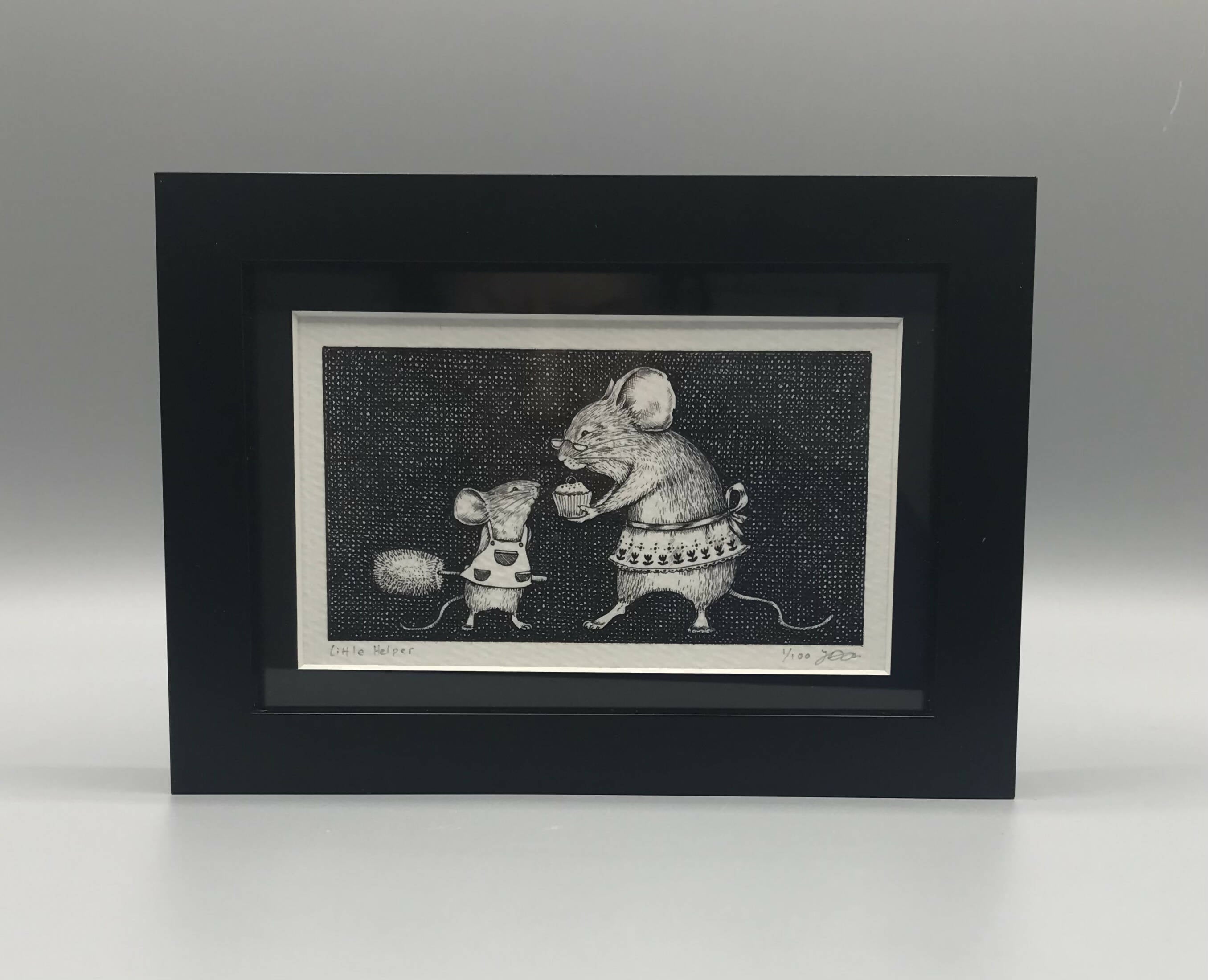 Little Helper - Framed Limited Edition Print by Jenny Davies