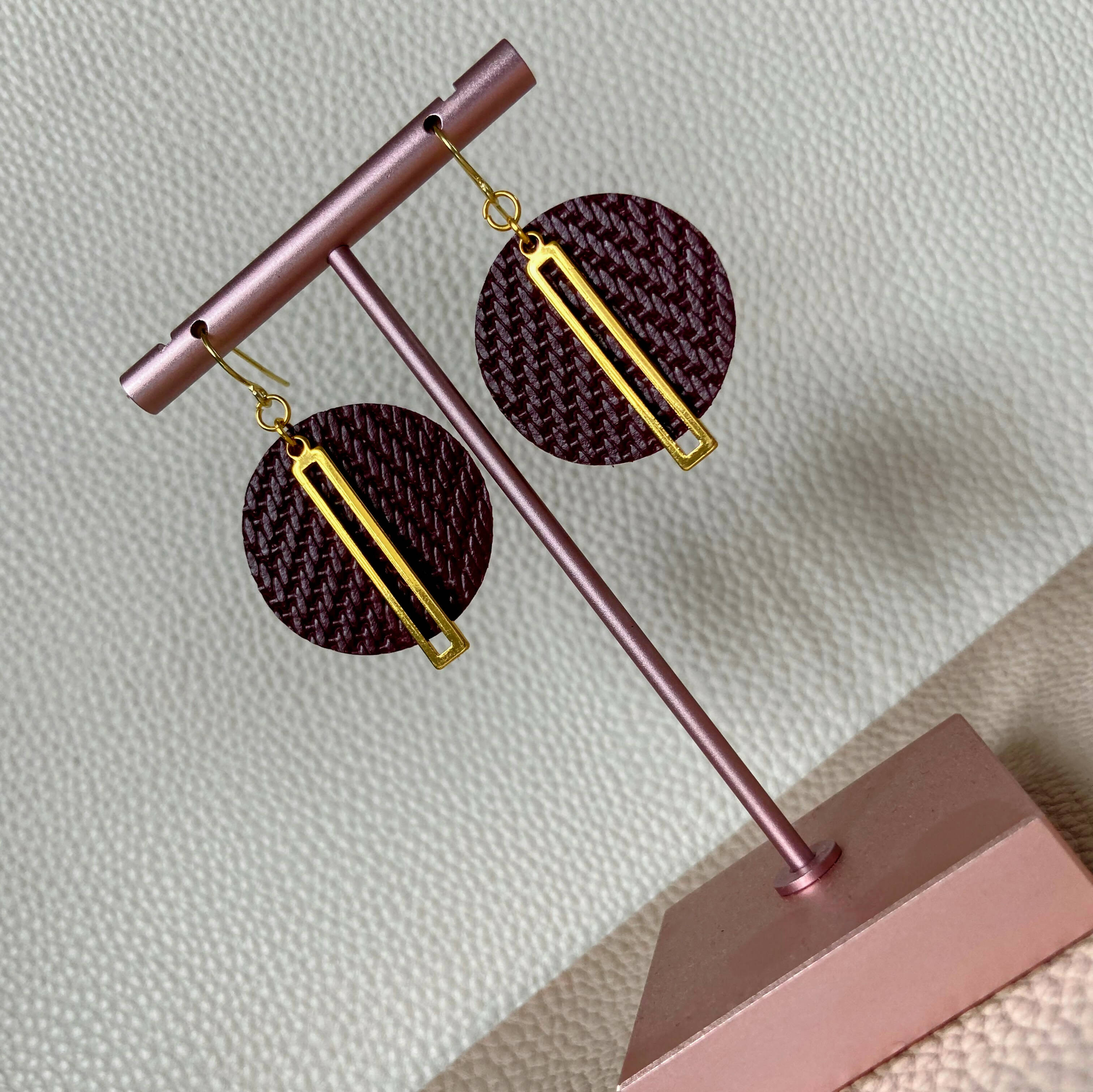 Maroon Lantern Earrings