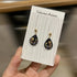 Pendant Crystal Embroidery Earrings (Waterdrop)