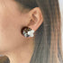 Crystal Embroidery Earrings (Round)