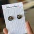 Crystal Embroidery Earrings (Hexagon)