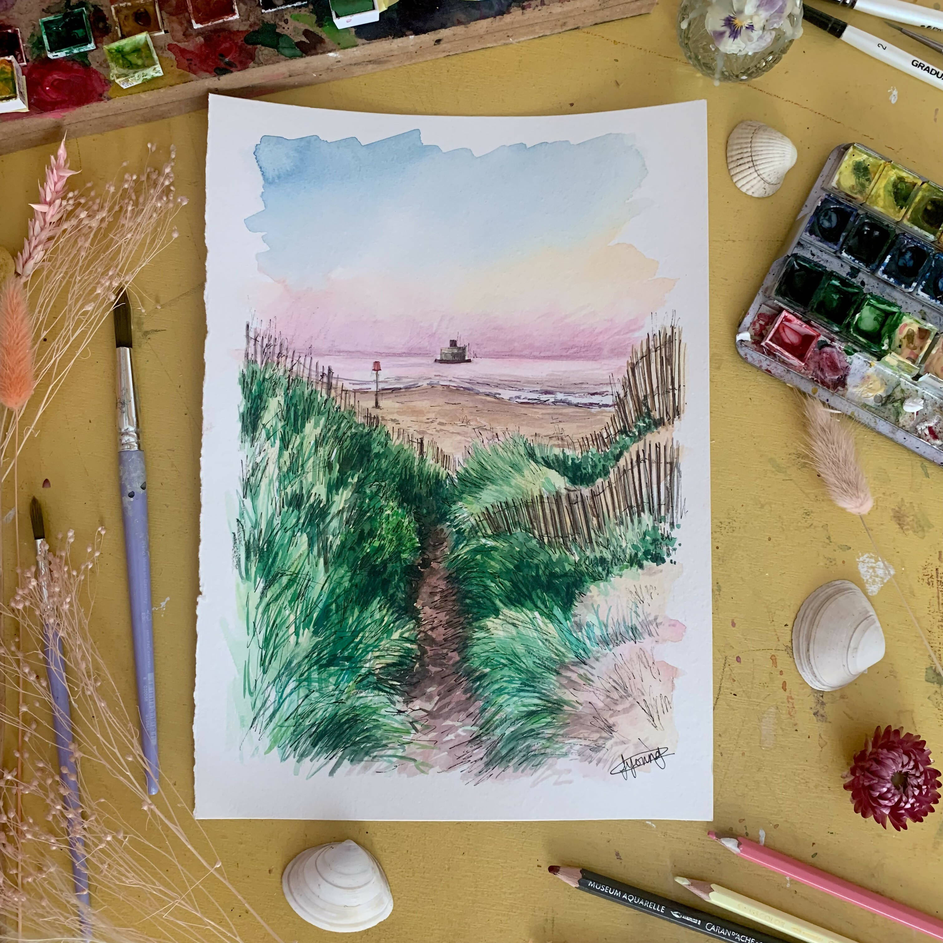 Haile Sands Fort A4 Framed