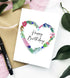 Happy Birthday Floral Heart Card