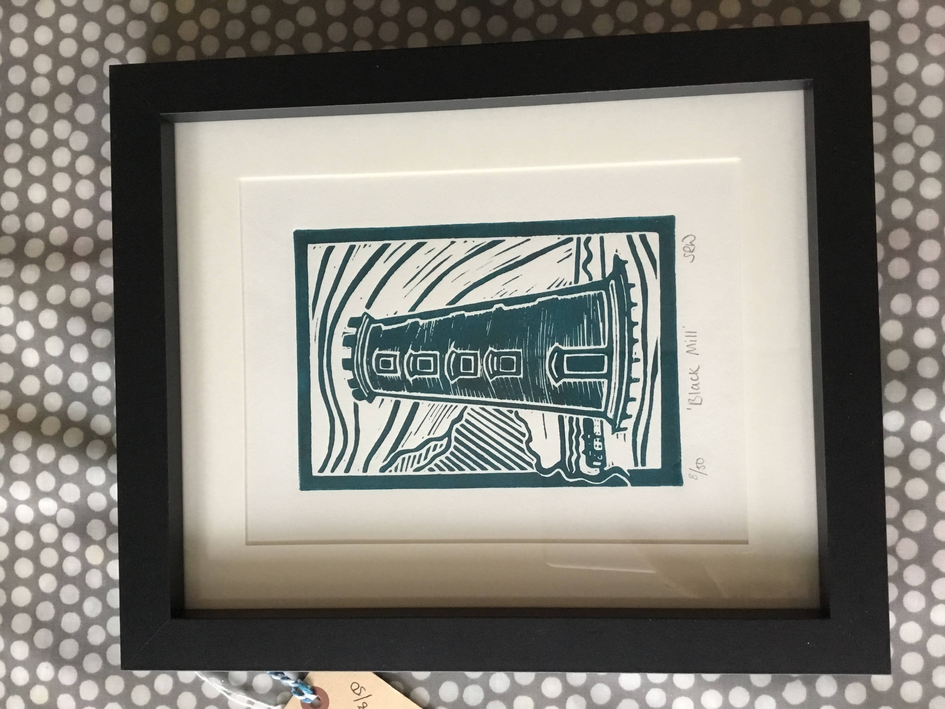 Black Mill - Beverley Framed Lino Cut Print