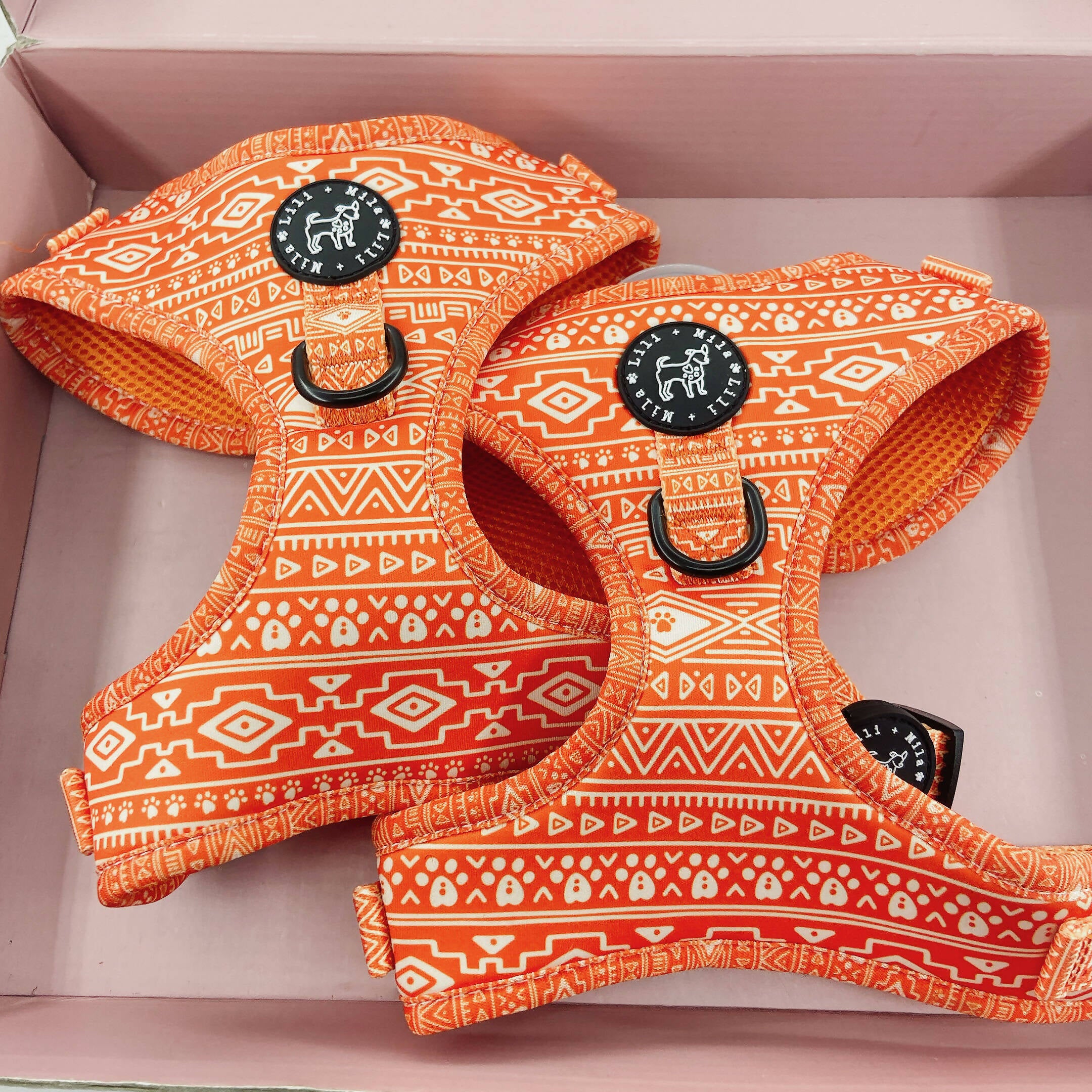 Aztec (Orange) Dog Harness