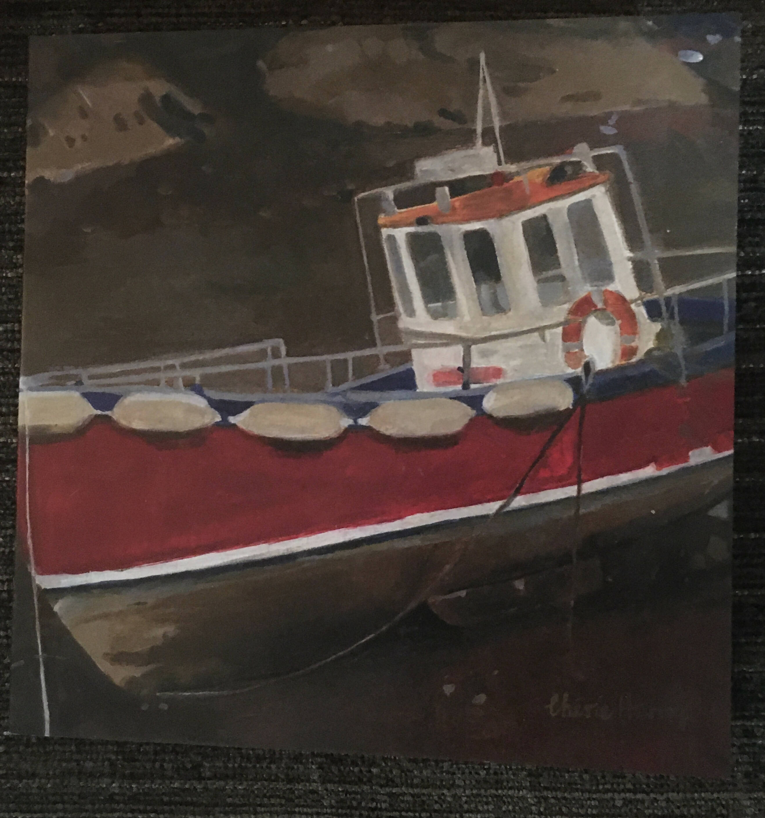 Boat at Staithes Greetings Card