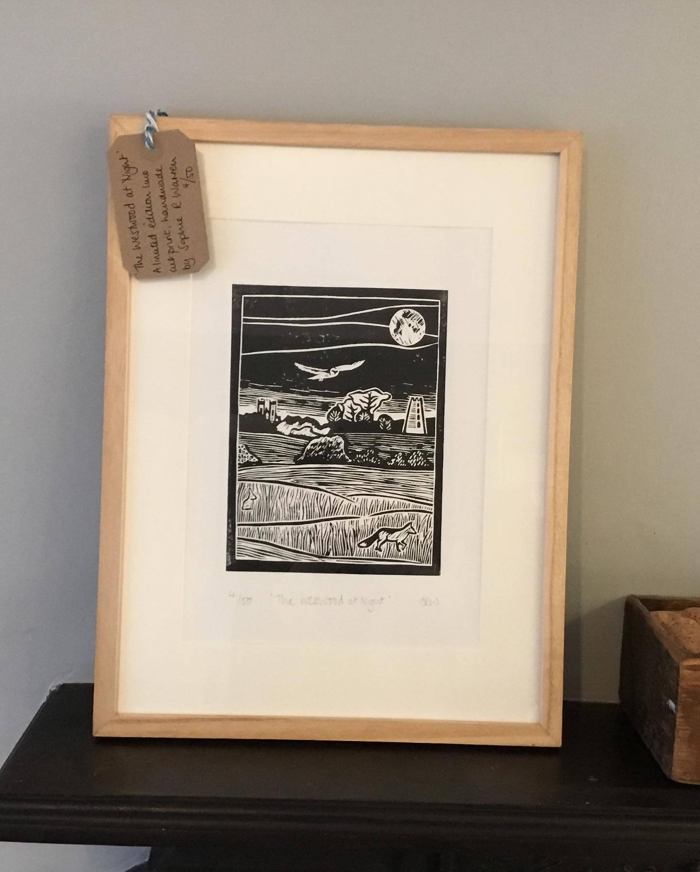 The Westwood at Night Framed Lino Cut Print