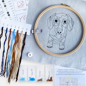 Dachshund Embroidery Kit
