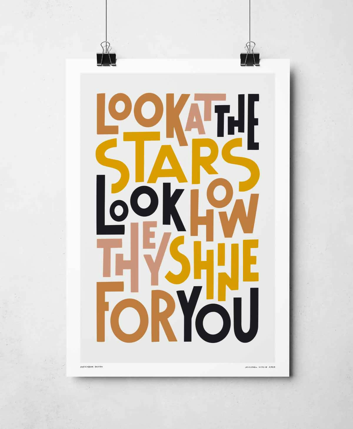 Look At The Stars Print | Music Art | Art & Soul