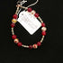 Love Token, Pure Copper Wire Strung with Crackle Glazed Glass Beads