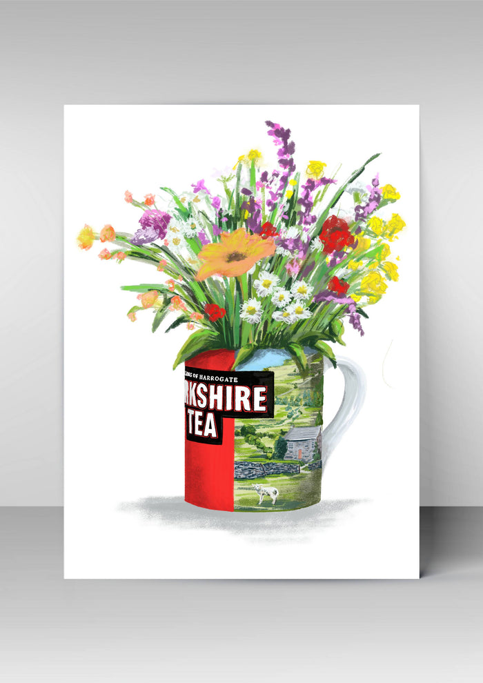 Wildflowers in Yorkshire Tea Mug Print