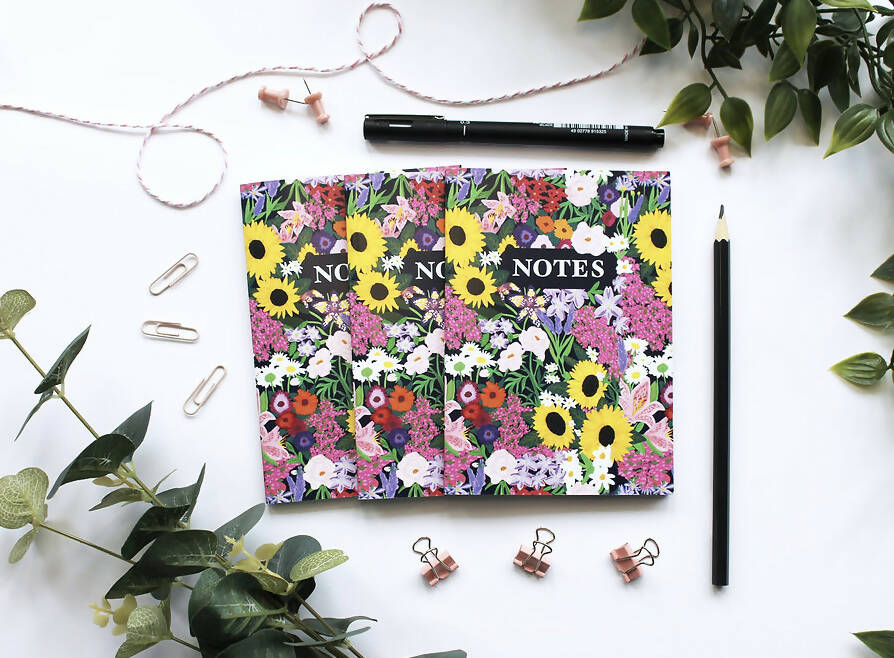 Summer In Bloom Mini A6 Notebook