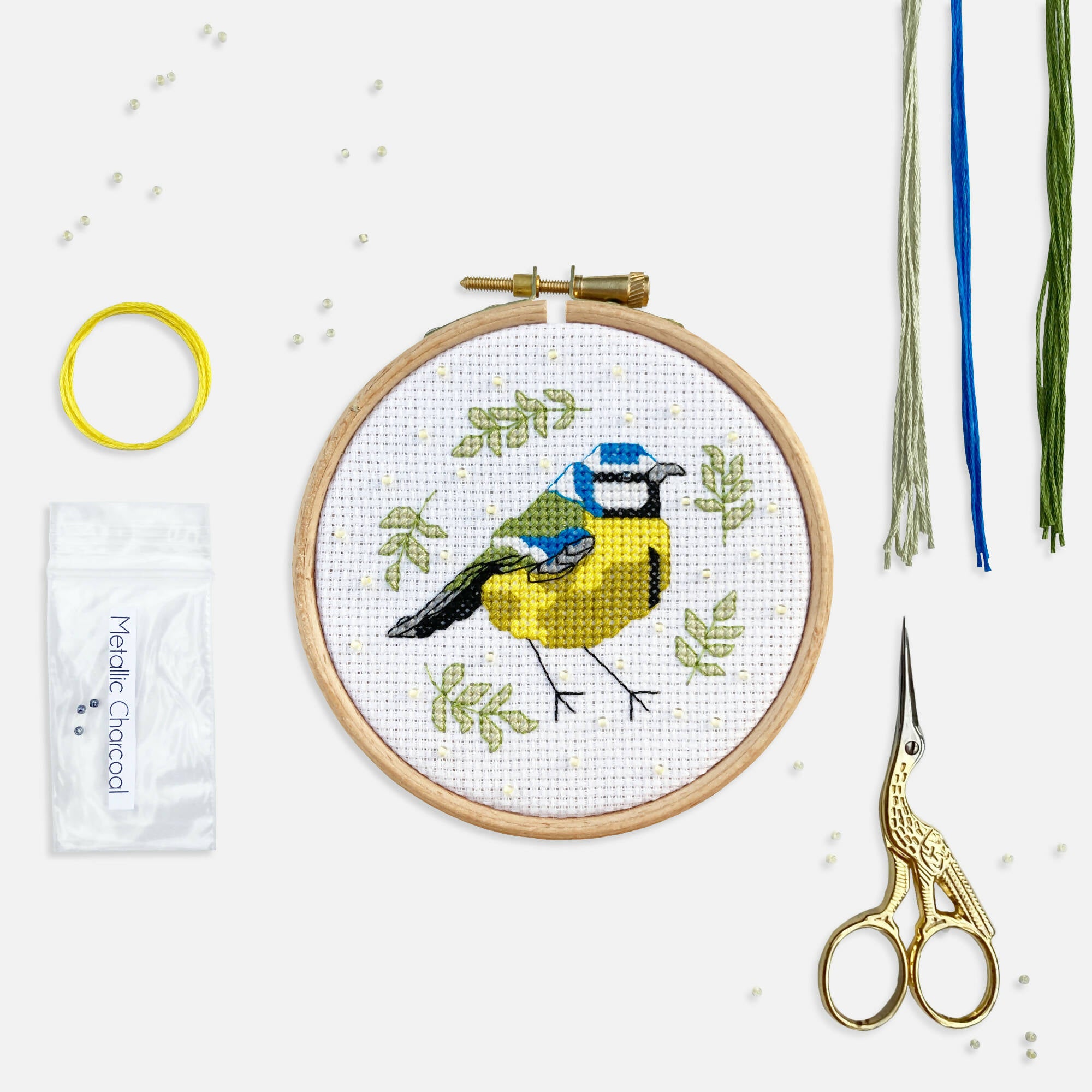 Blue Tit Cross Stitch Kit