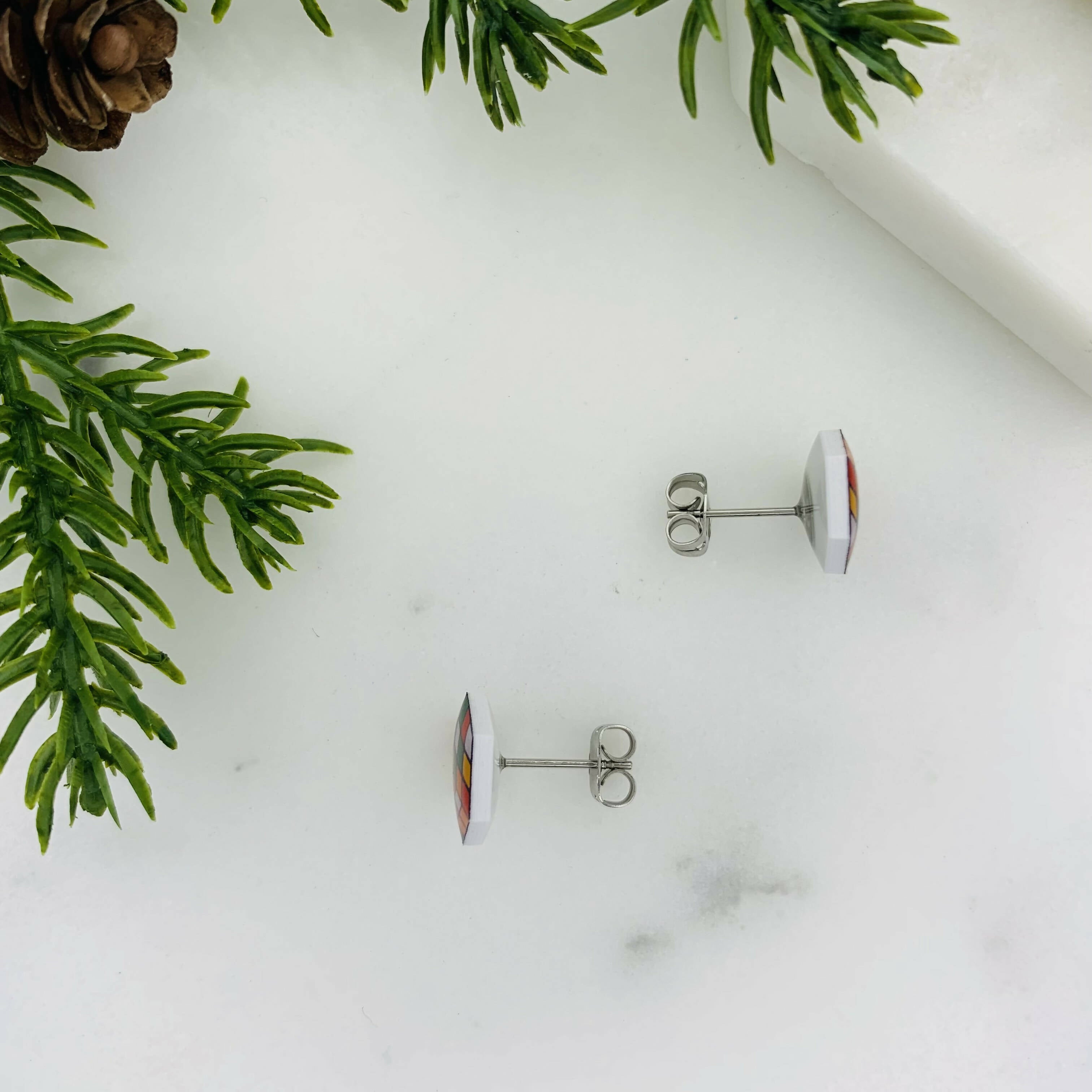 Reto Puzzle Game Stud Earrings