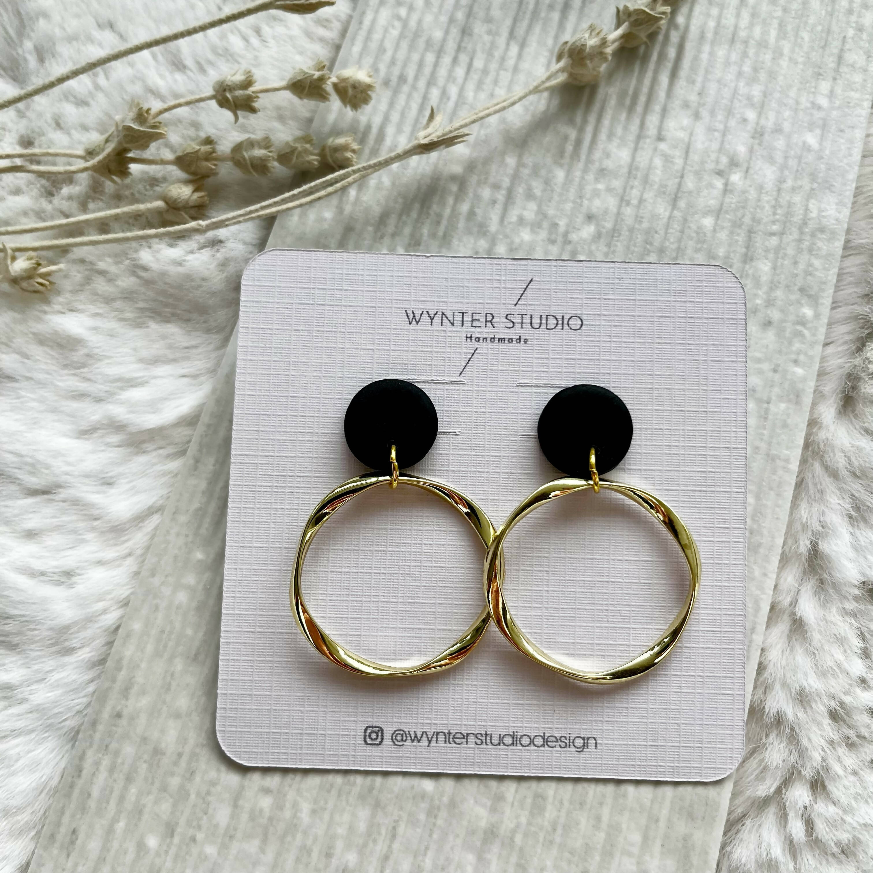 Circular Clay Statement Earrings