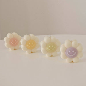 Smiley Flower Candle
