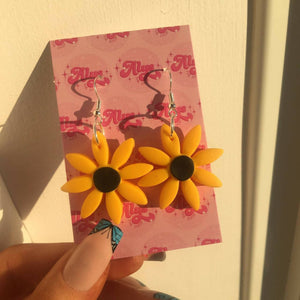 Polymer Clay Sunflower Earrings