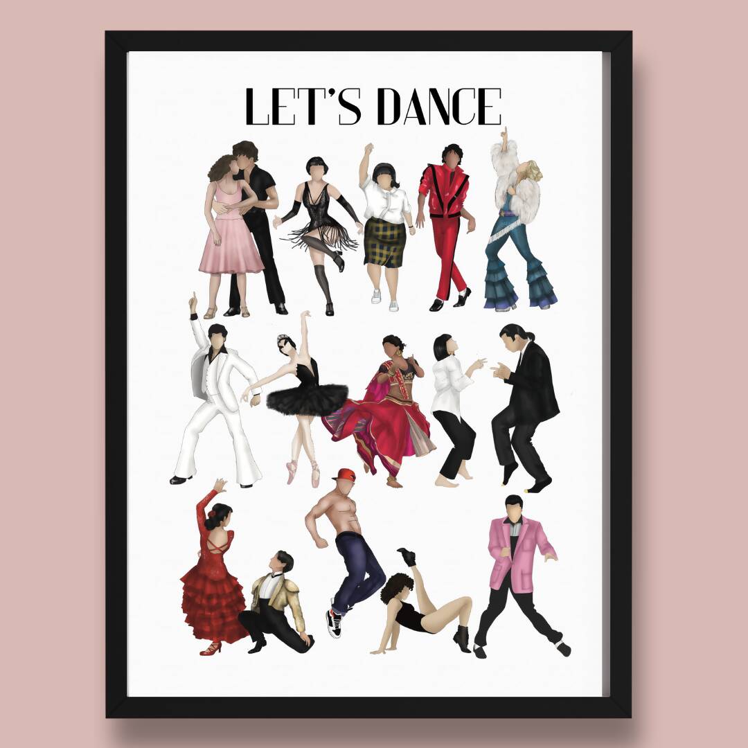 Lets Dance Illustration Print