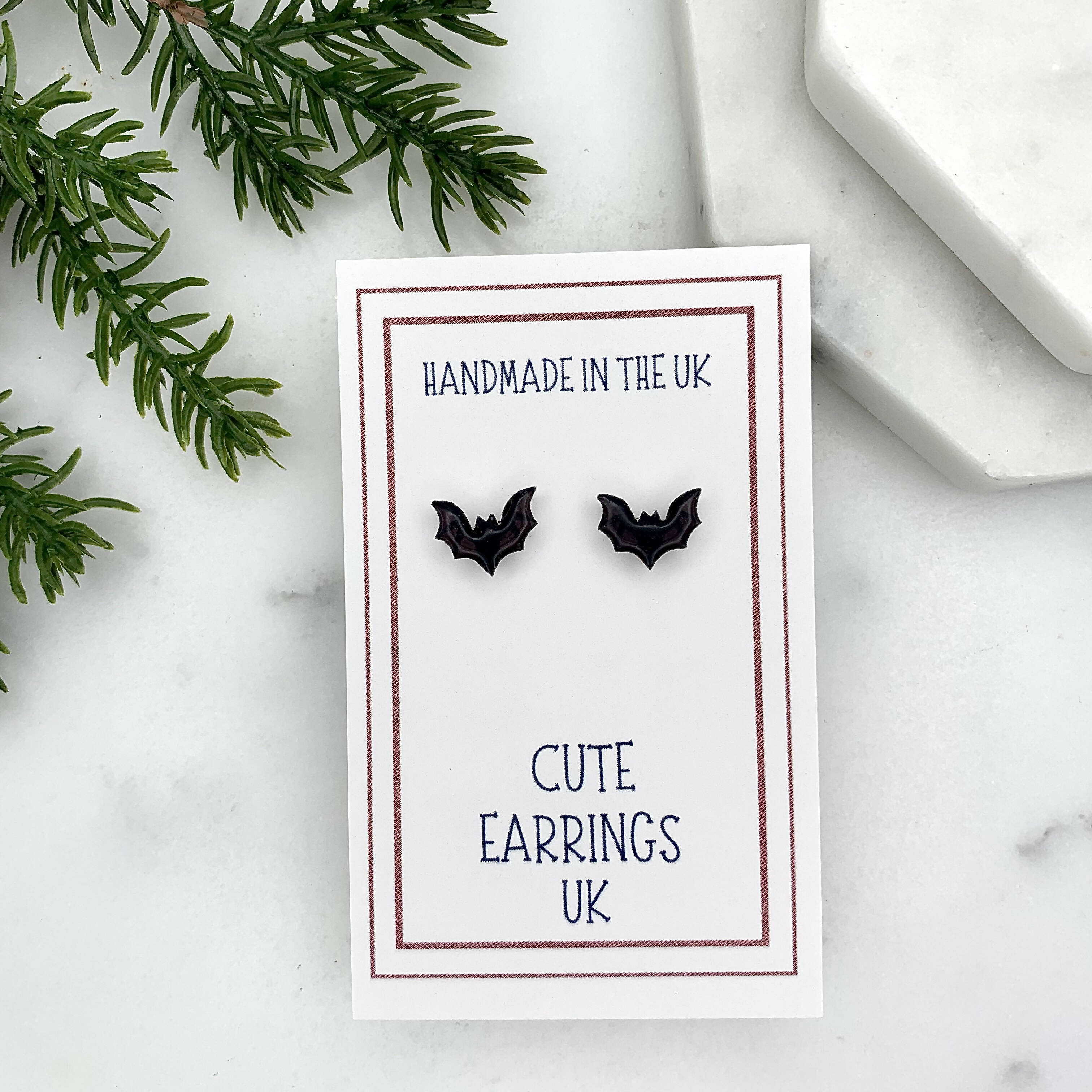 Cute Bat Stud Earrings | Handmade & Hypoallergenic | Art & Soul