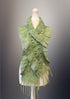 Nuno Felt Ruffle Scarf  - Olive