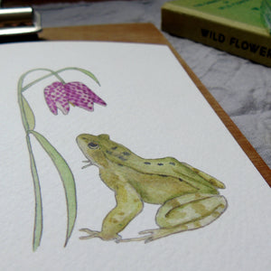 Frog and Fritillary card