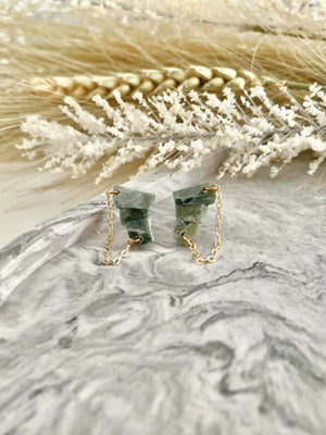 Emerald No. 1 - Handmade Polymer Clay Earrings