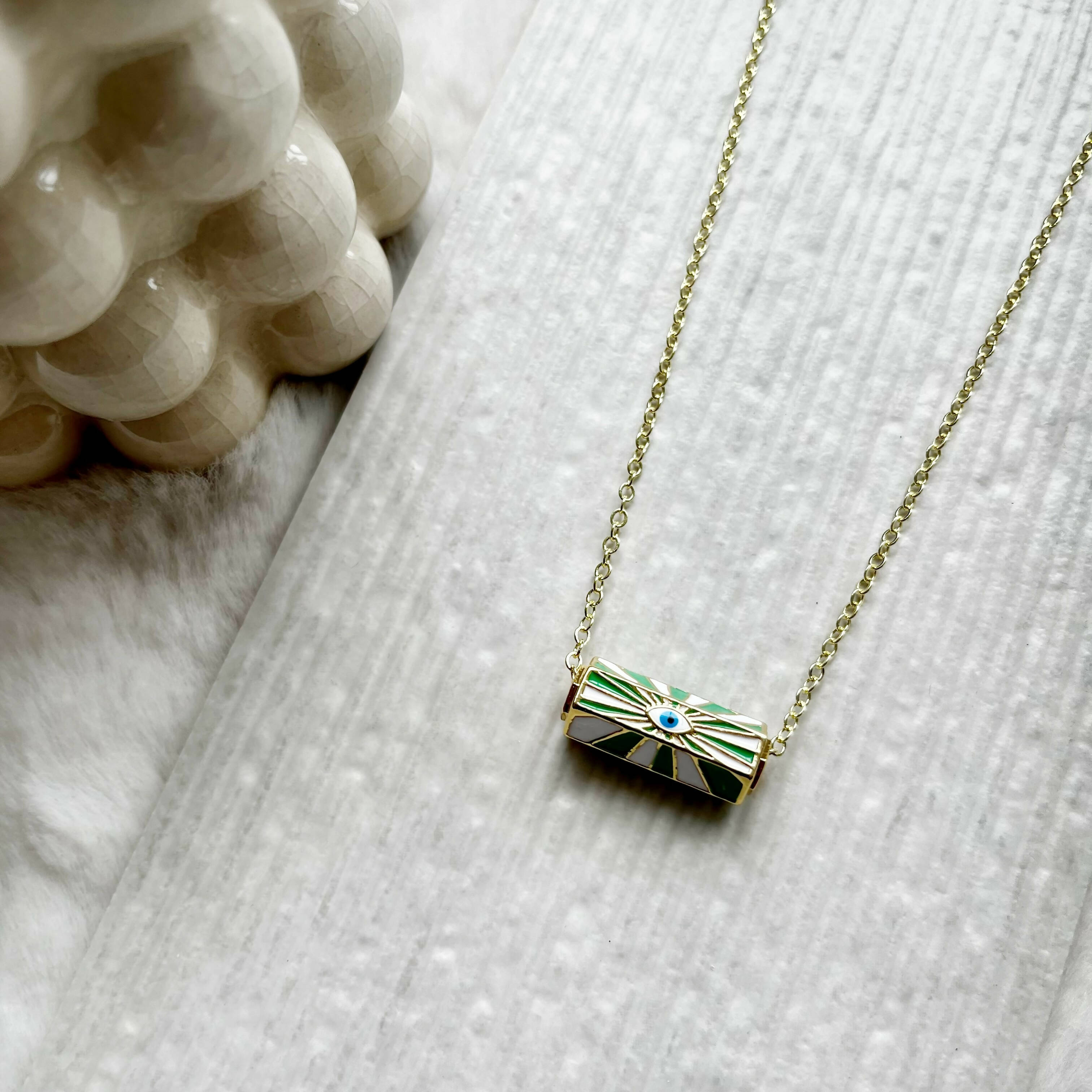 Evil Eye Barrel Necklace