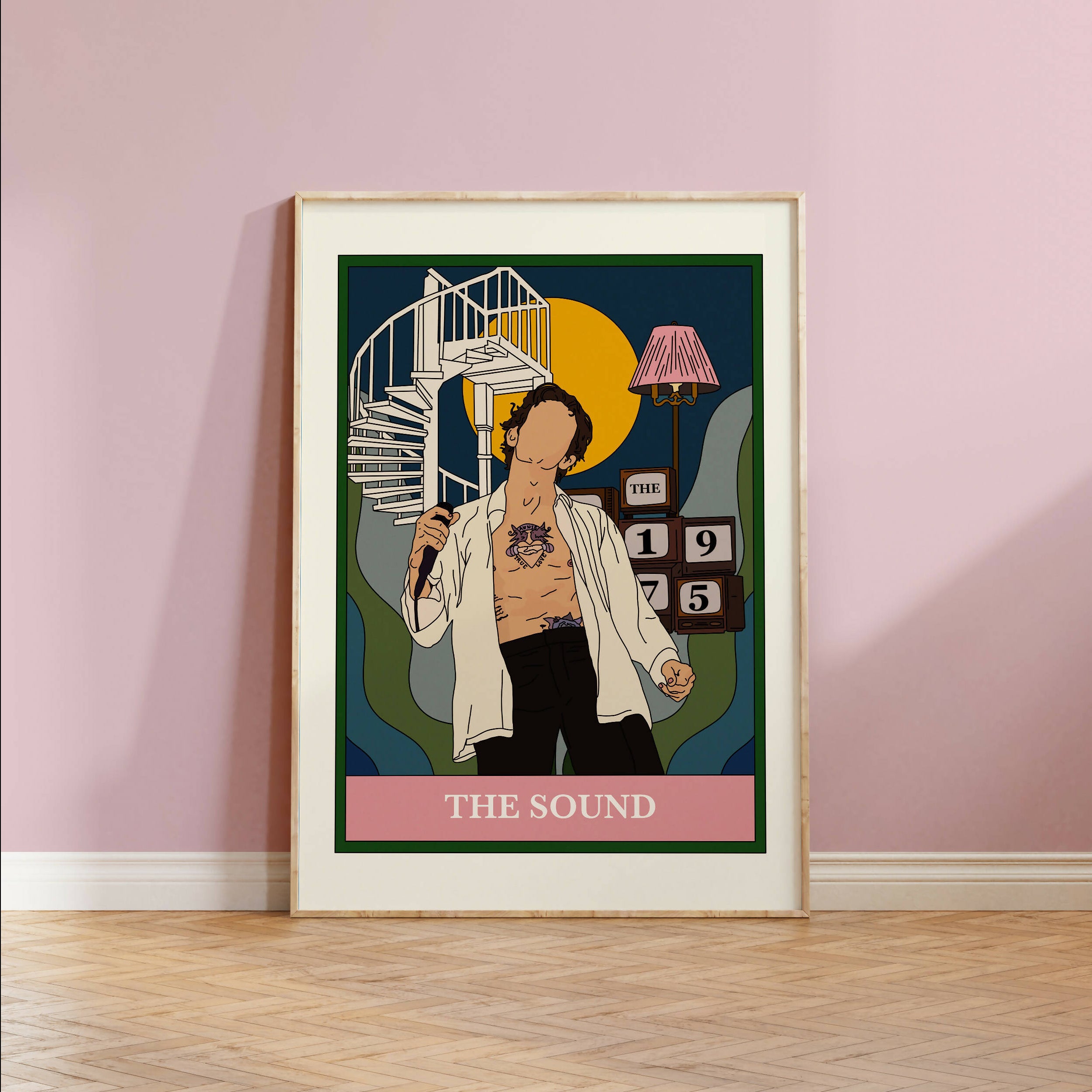 Tarot style print of popular music icon.