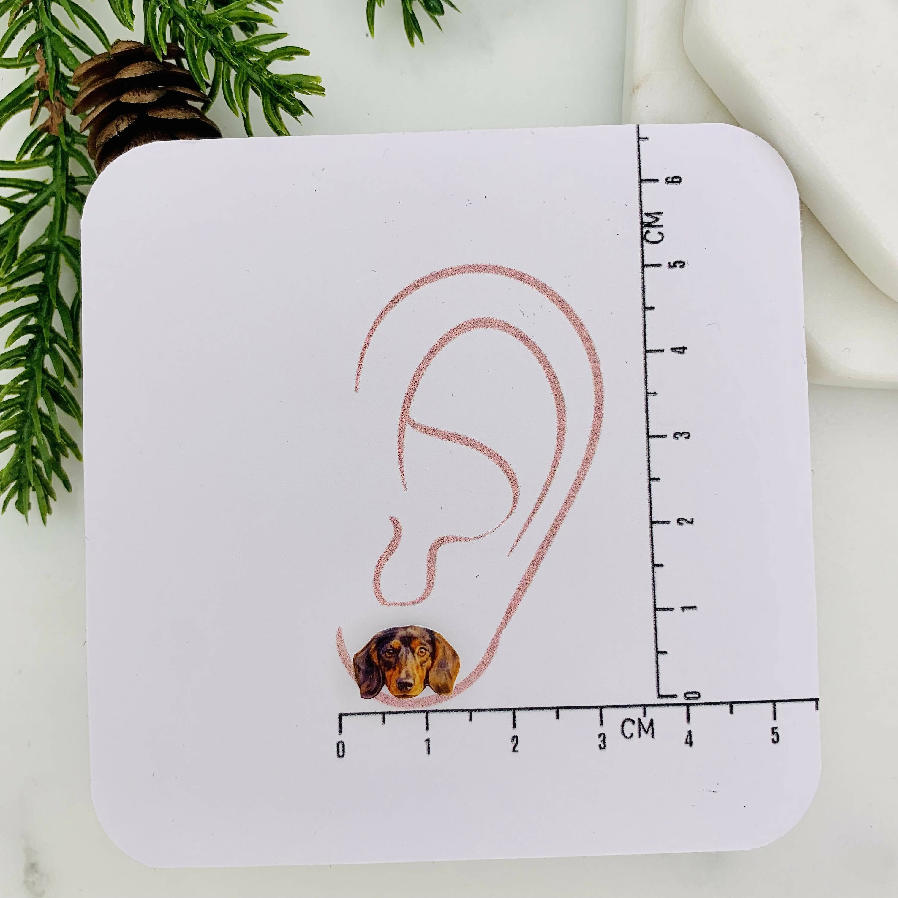 Dachsund Dog Stud Earrings
