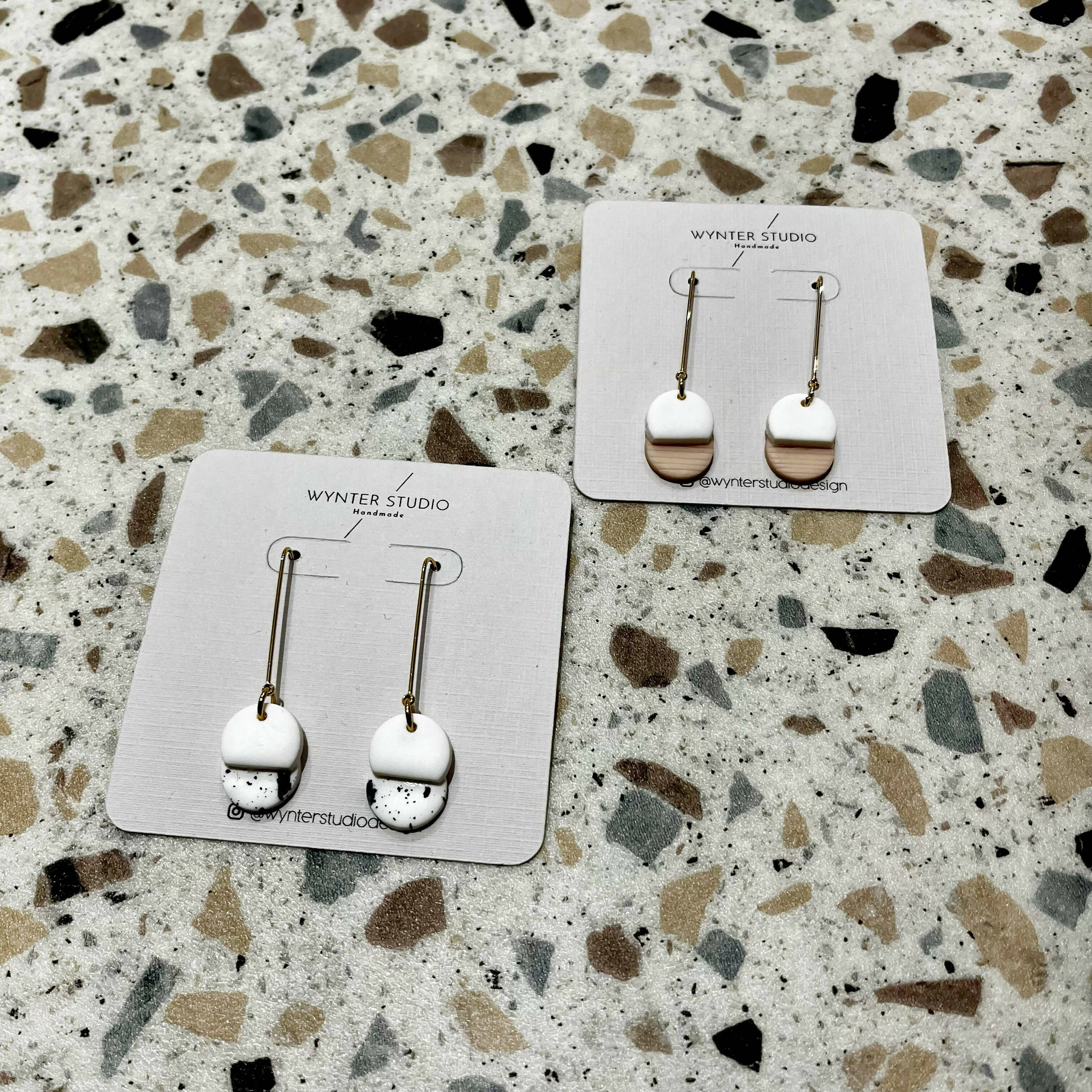 Geo Gold Wire Earrings