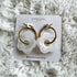 Resin Daisy Marble Hoops