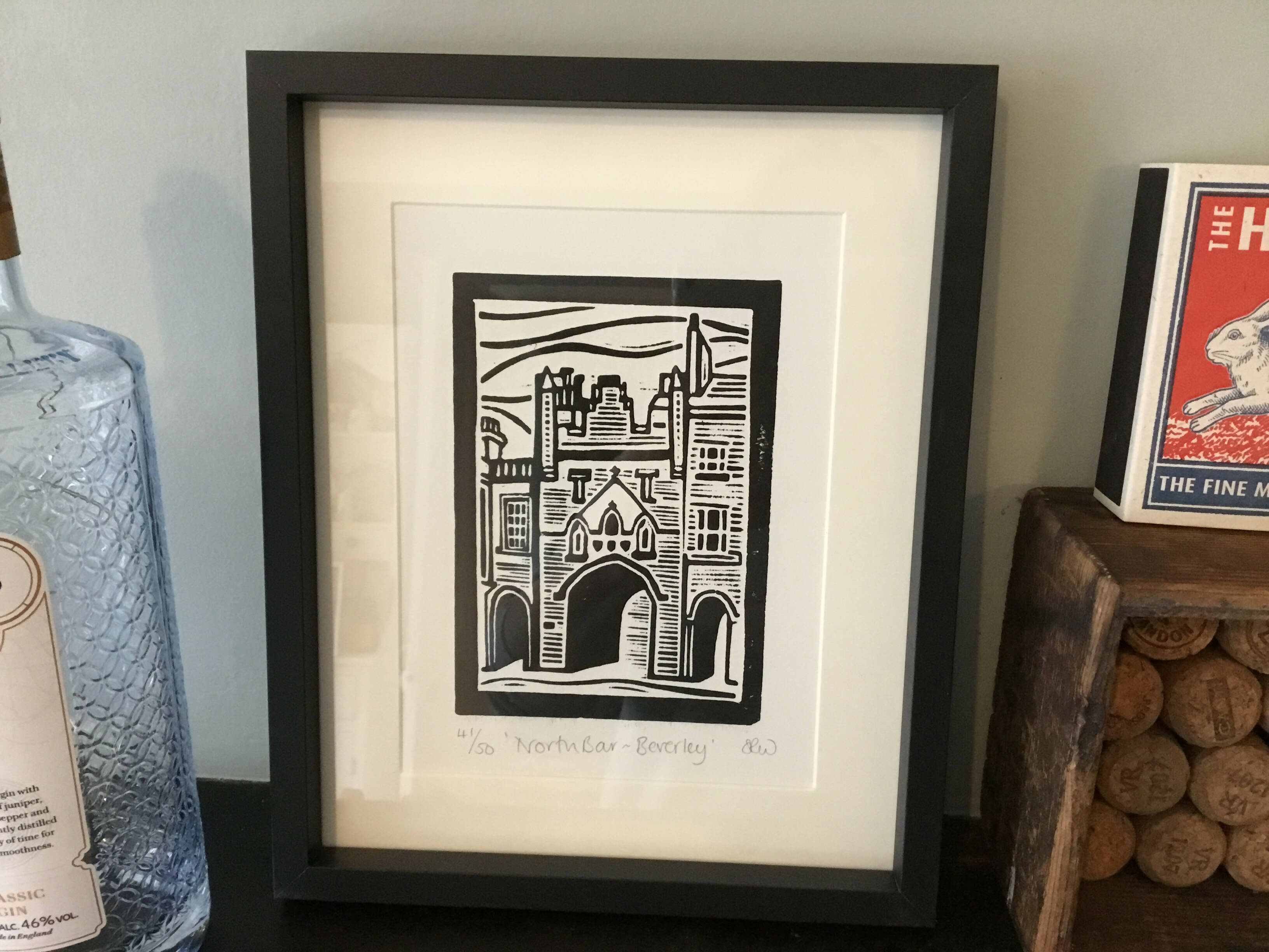 North Bar - Beverley Framed Lino Cut Print