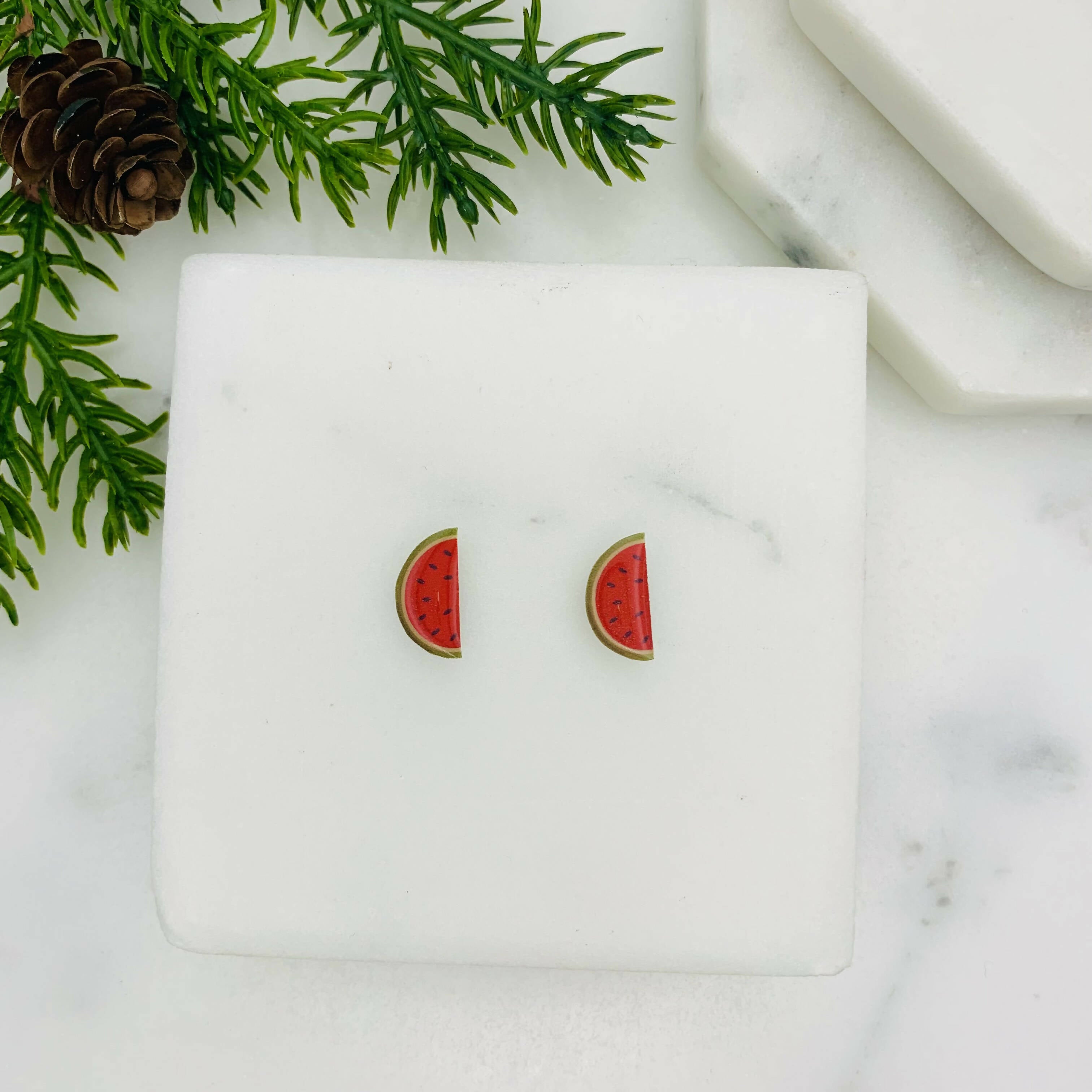 Watermelon Stud Earrings