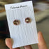 Crystal Embroidery Earrings (Hexagon)