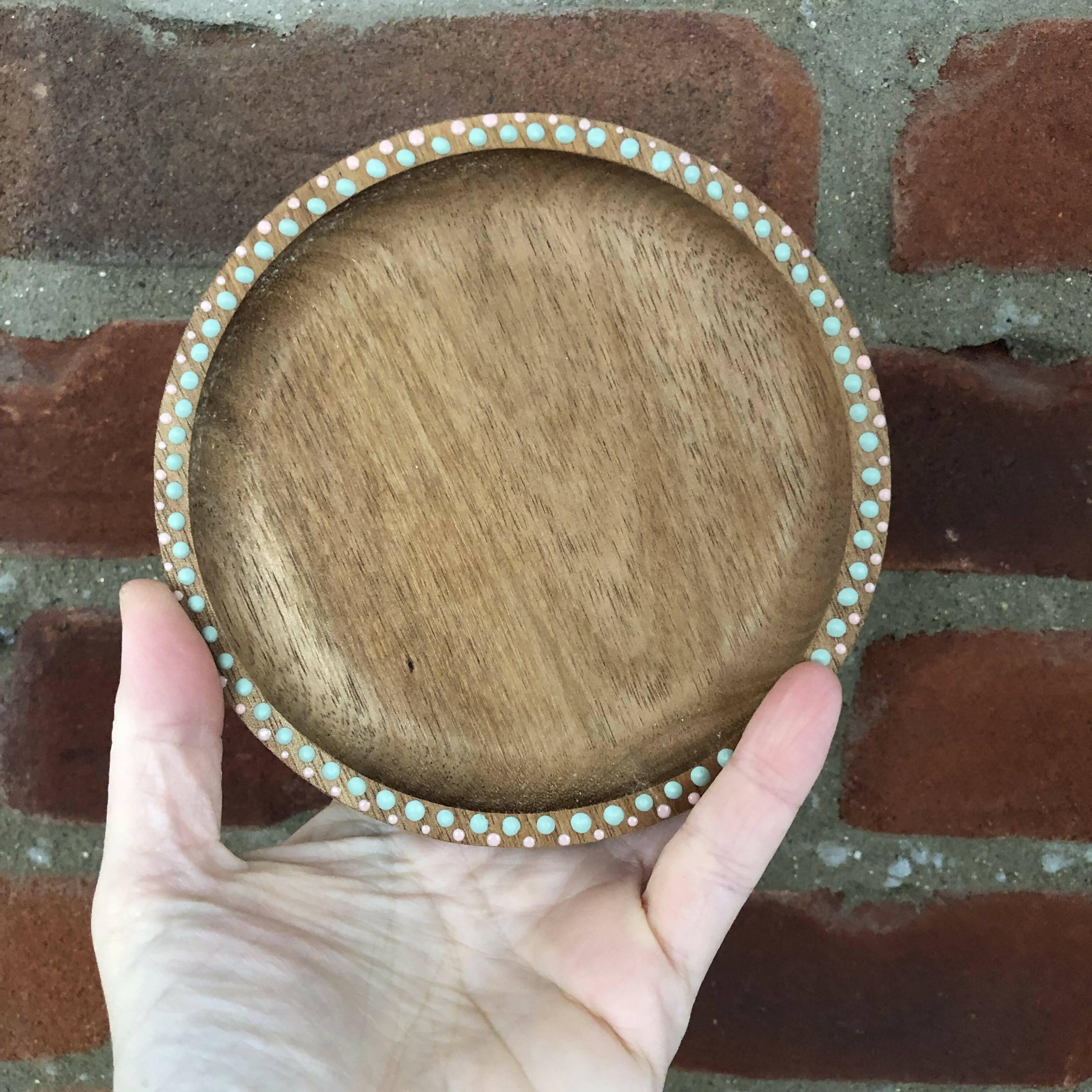 3D Hand Embellished Wooden Trinket Trays: Various