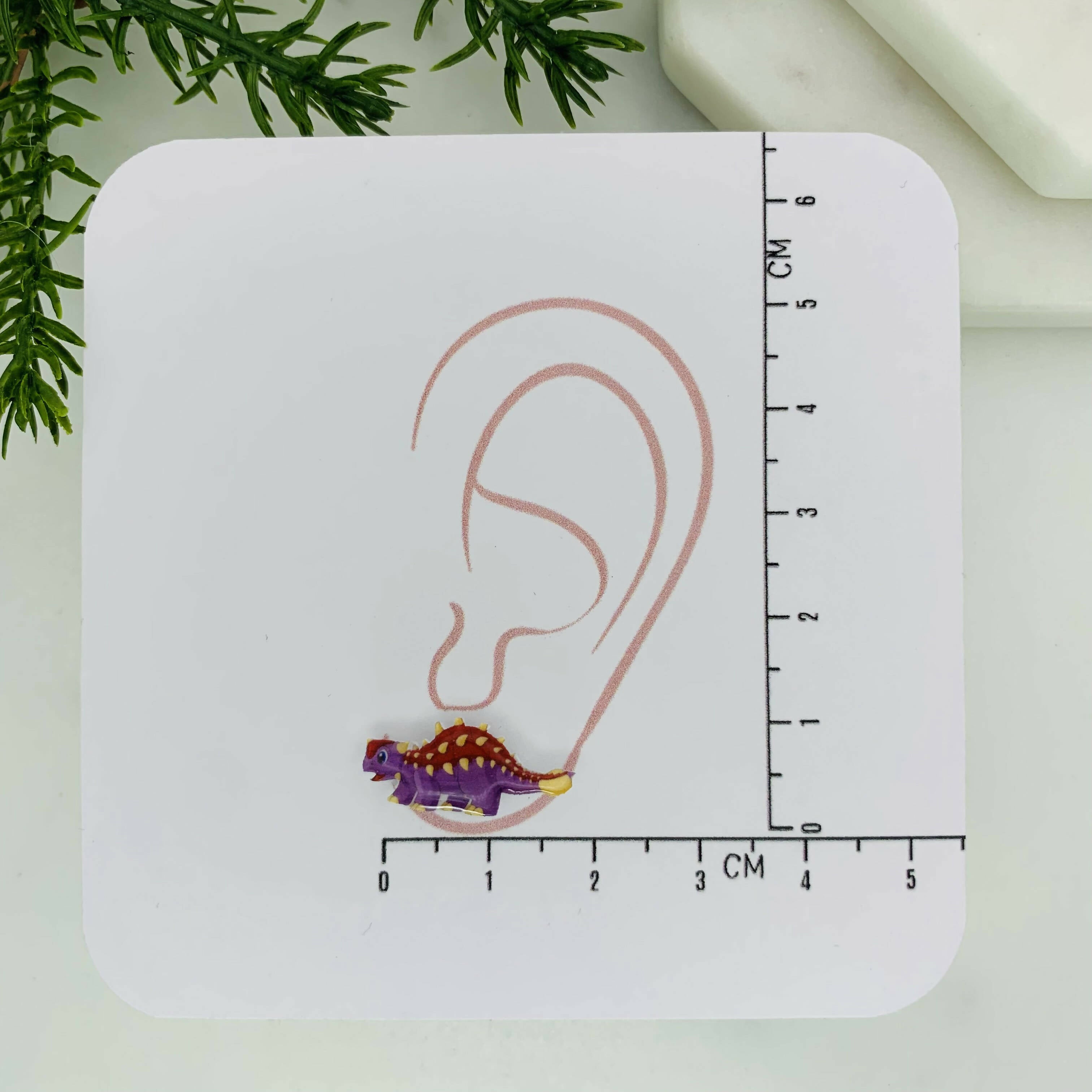 Ankylosaurus Dinosaur Stud Earrings