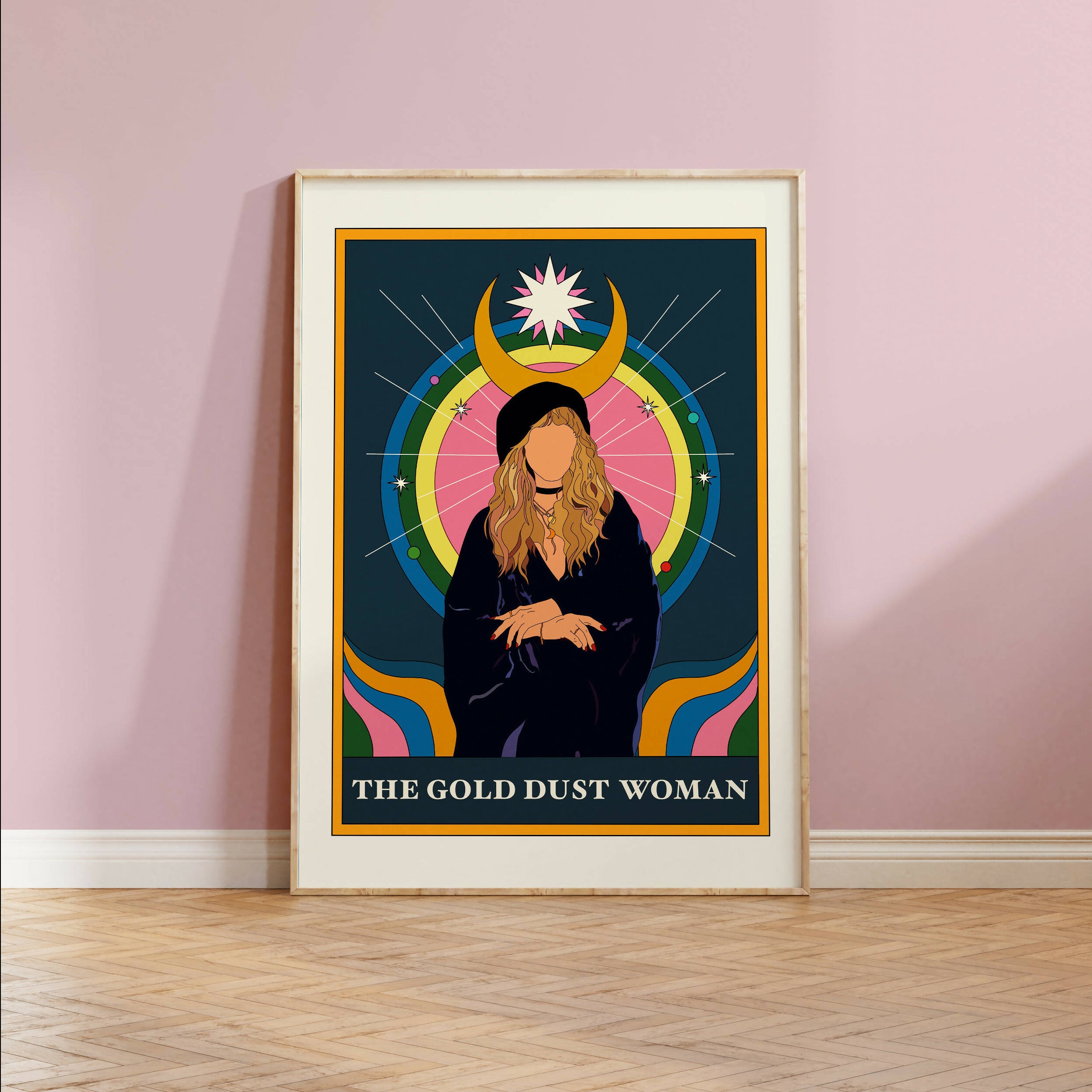 Tarot style illustration of a popular music icon.