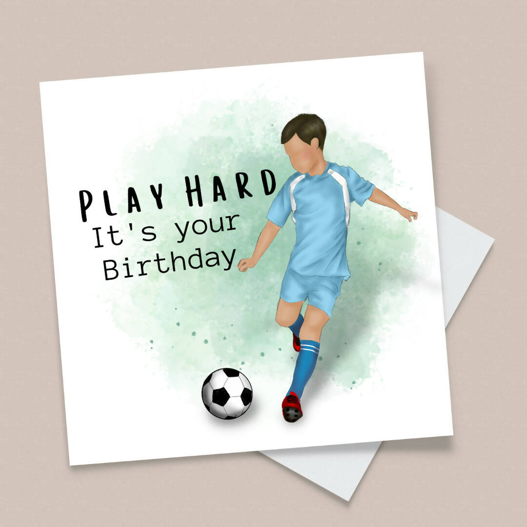 Happy Birthday Greeting Card - footballer