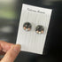 Crystal Embroidery Earrings (Small circle)