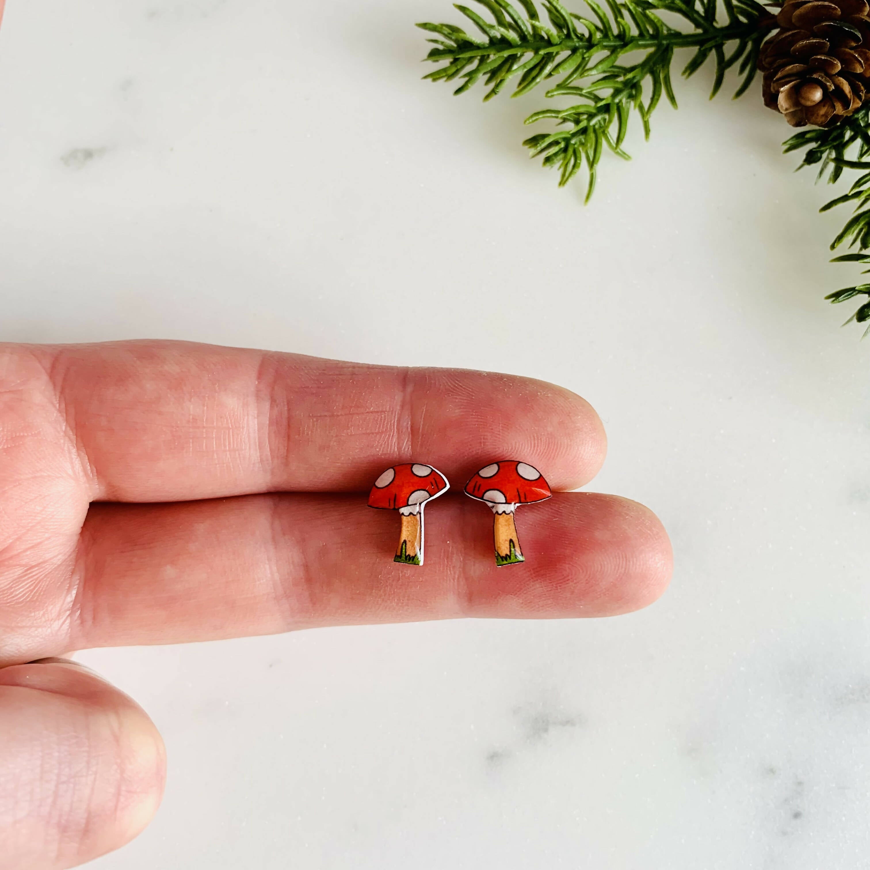 Toadstool/Mushroom Stud Earrings