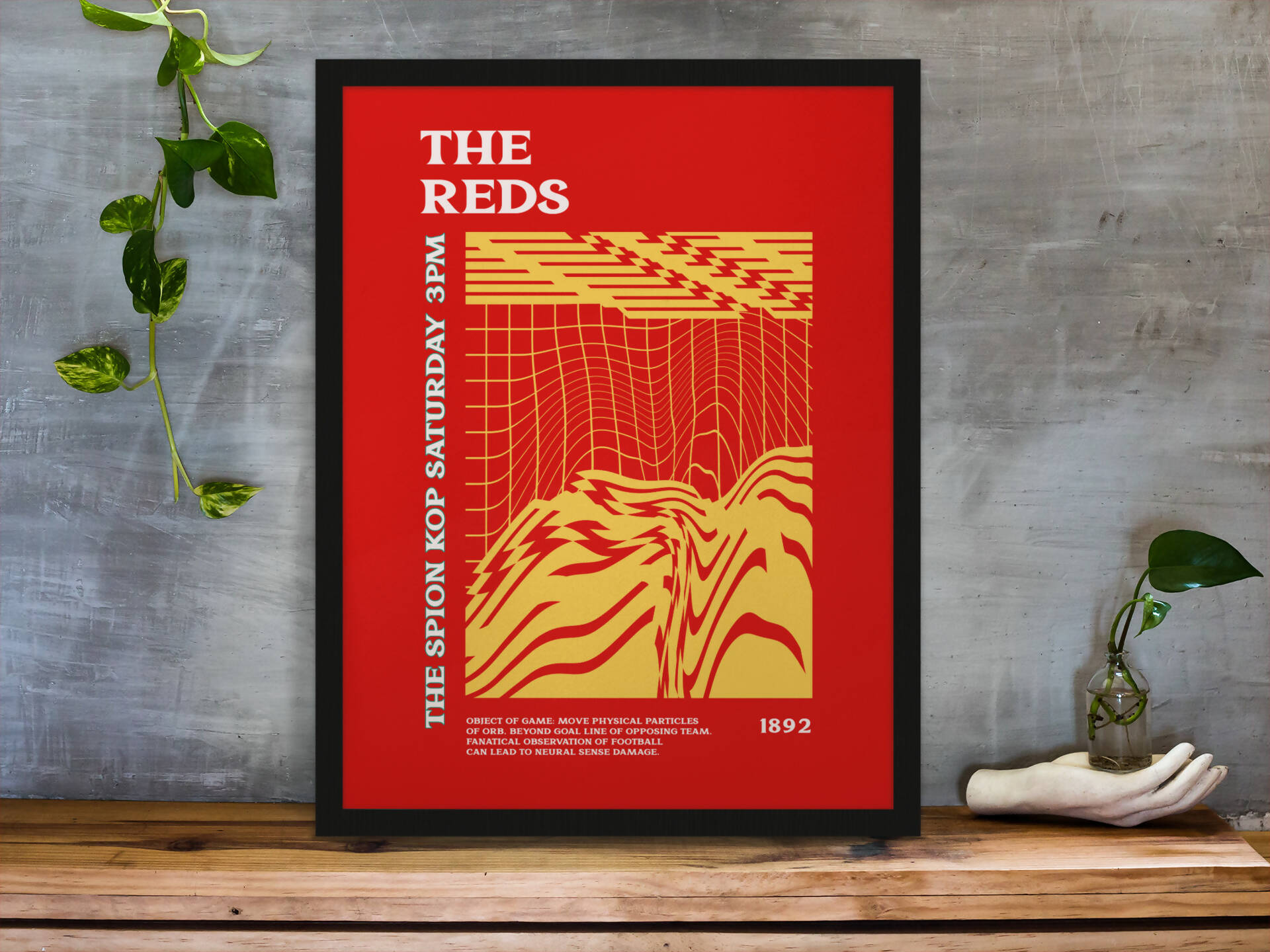 Liverpool Art Print PSYCHEDELIC Design in Red