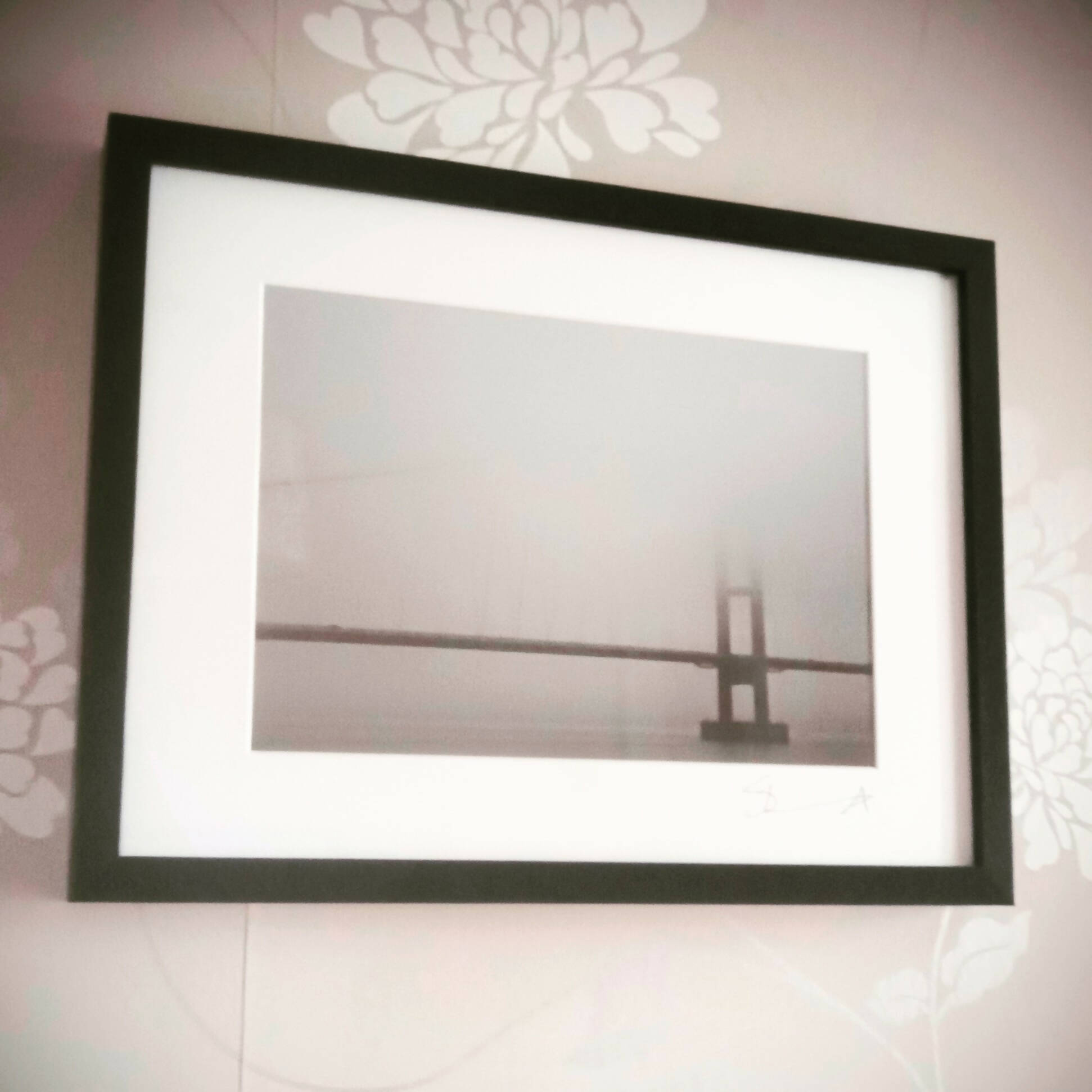 Foggy Humber Bridge (52cm x42cm Frame)