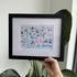 Framed 5x7” ‘Beverley’ Map Art Print
