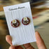 Crystal Embroidery Earrings (Small circle)