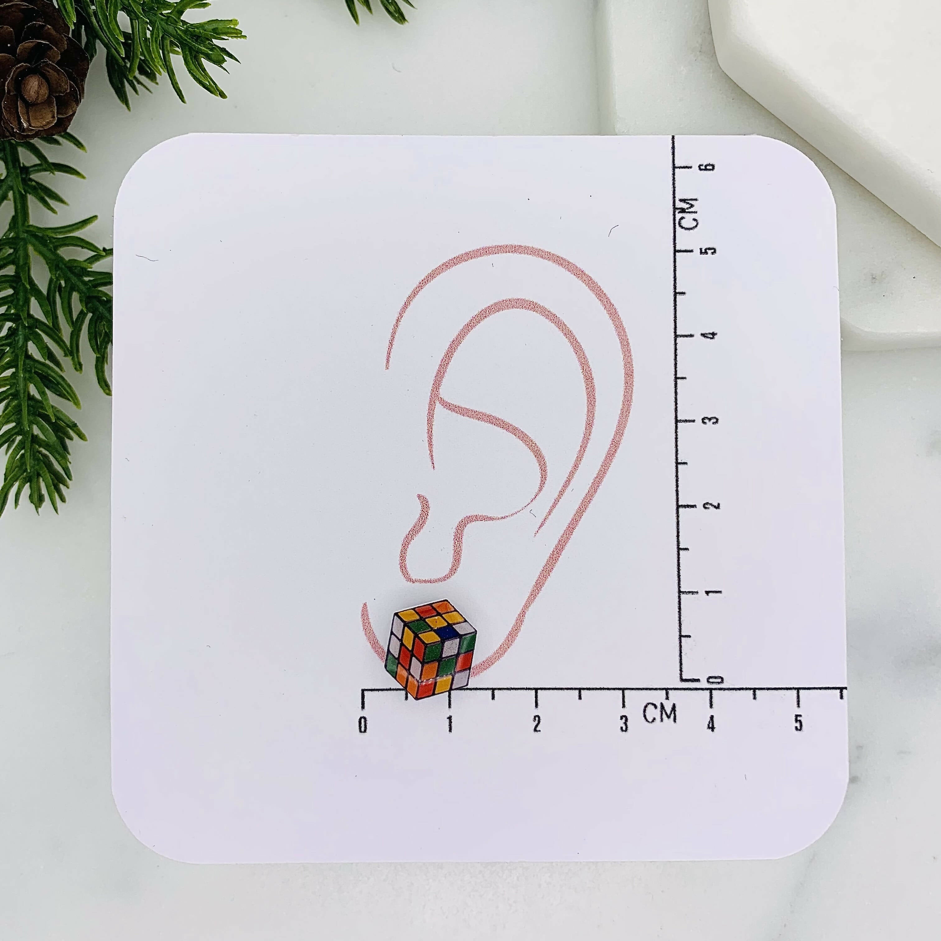 Reto Puzzle Game Stud Earrings