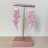 Flash Lightning Bolt Earrings in Pink Confetti Glitter
