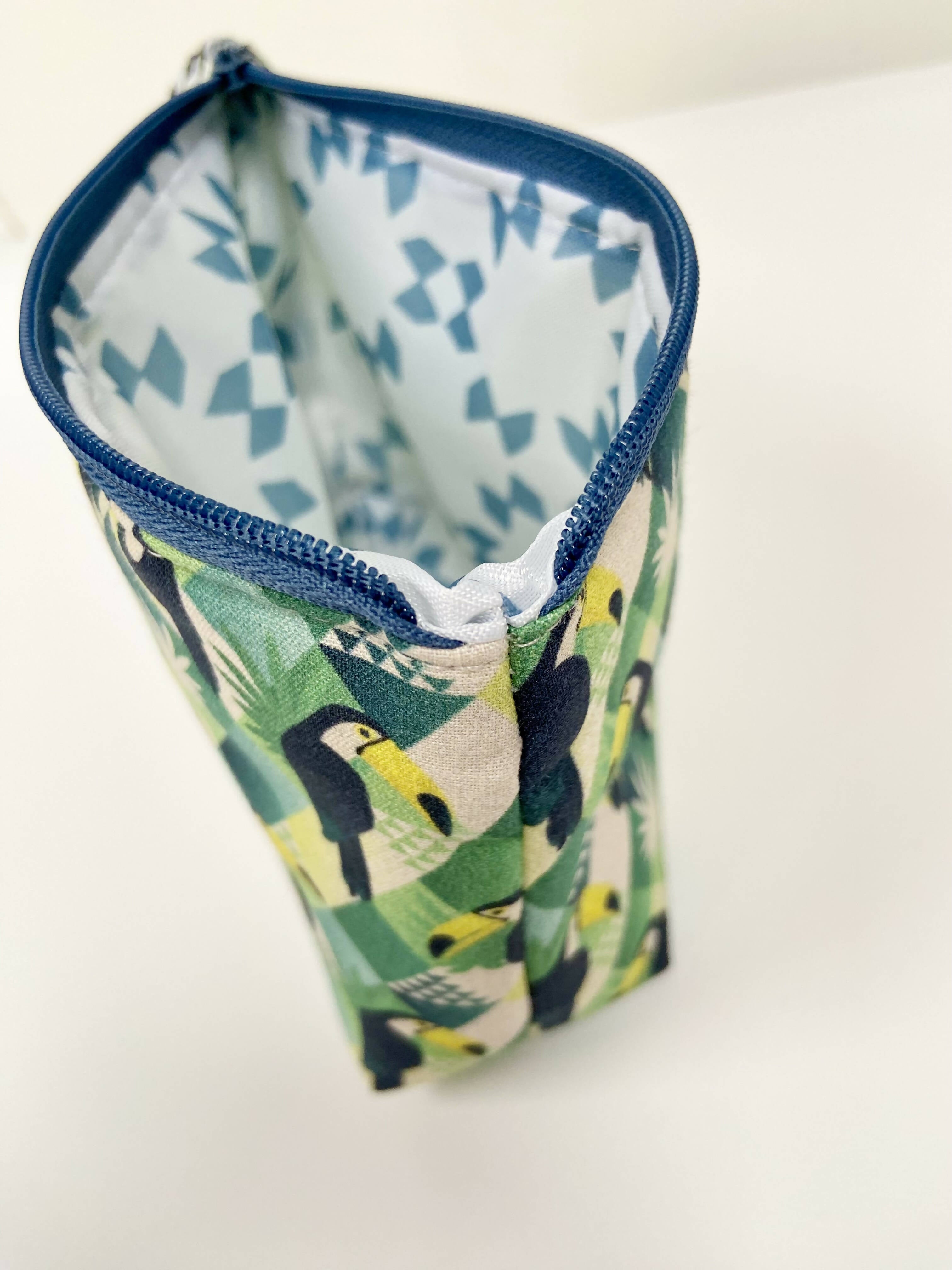 Toucan Print Make Up Bag