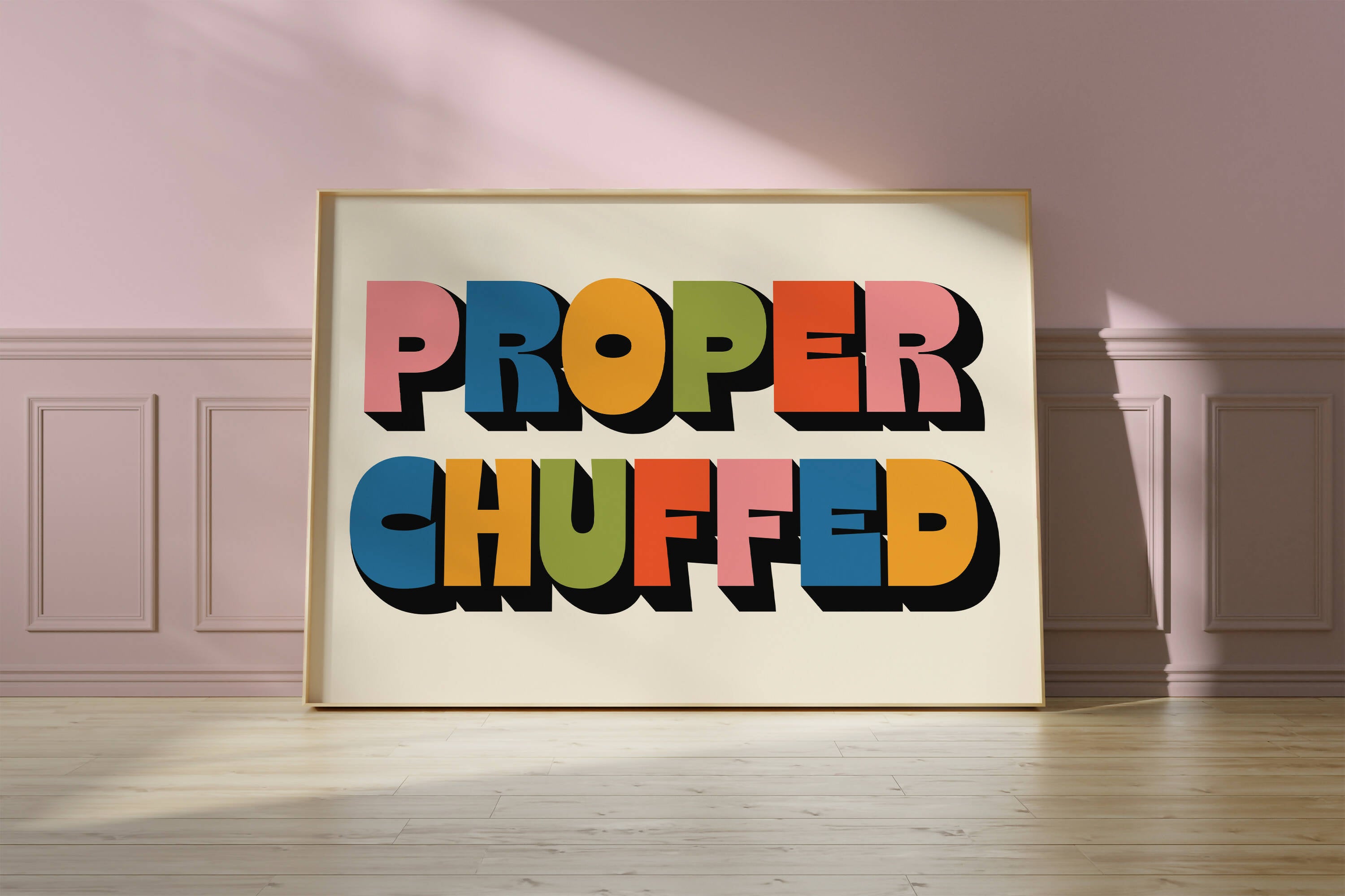 Proper Chuffed Typography Print for Yorkshire Lovers | Art & Soul